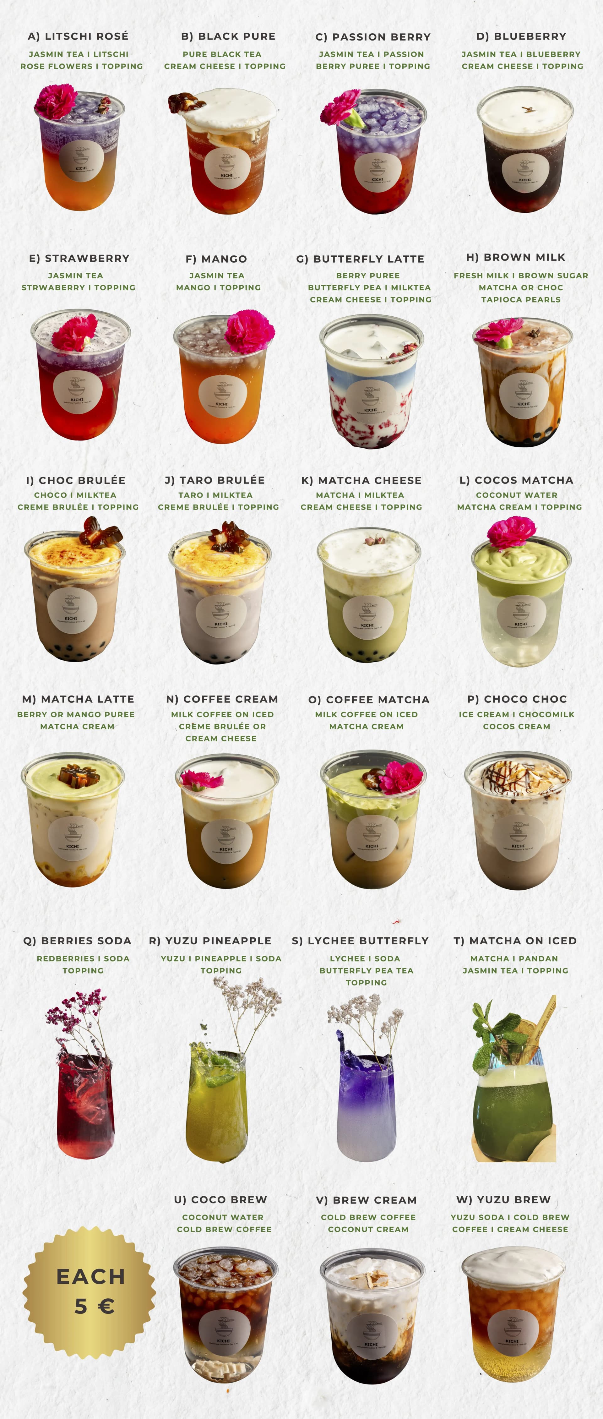 Kichi Drink Menu
